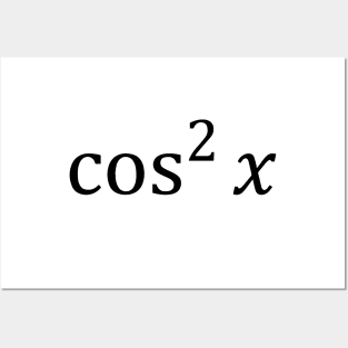 Math Couple Cosine Squared (Black) Posters and Art